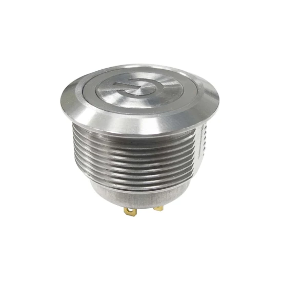 Interruptor de botão de metal LED de 22 mm Microinterruptor de botão de 250 volts à prova d'água
