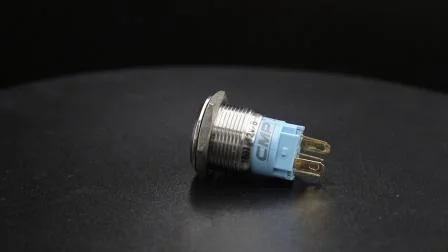 Interruptor de botão de montagem em painel de metal iluminado de 19 mm de diâmetro CMP à prova d'água